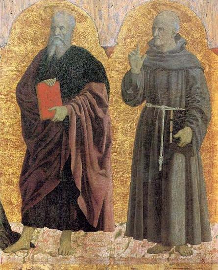 Piero della Francesca Polyptych of the Misericordia: Sts Andrew and Bernardino China oil painting art